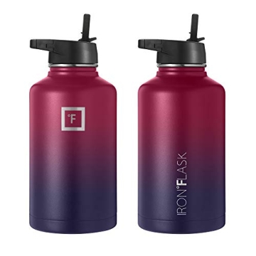 IRON °FLASK Insulated Water Bottle with 3 Lids - 64 oz