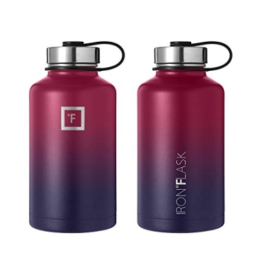IRON °FLASK Insulated Water Bottle with 3 Lids - 64 oz