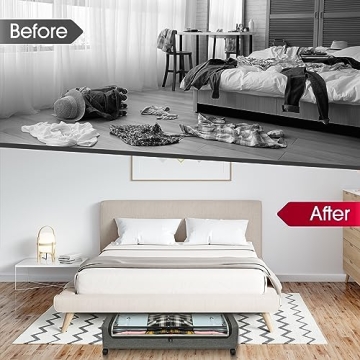 Yecaye 2Pack Under Bed Storage Containers with Wheels