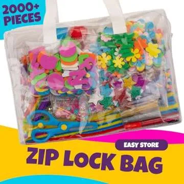 Blue Squid 2000+ Piece Craft Supplies for Kids