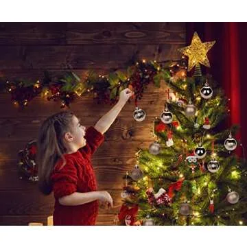 1.57" Brown Christmas Ornaments for Christmas Tree 36 Pcs Mini Shatterproof Balls Christmas Tree Decorations Small Xmas Ornaments Balls with Hanging Loop for Wedding Holiday Party Wreath Home Decor