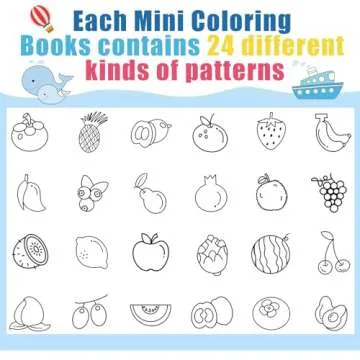 Mini Coloring Books for Adults 5 Pcs Variety Pack