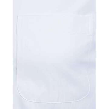 ZEROYAA Men's Long Sleeve Dress Shirt Solid Slim Fit Casual Business Formal Button Up Shirts with Pocket ZSSCL01 White XX-Large