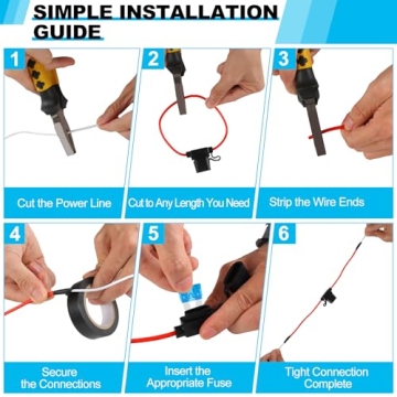 Cooclensportey 12AWG Inline Fuse Holder Pack Waterproof