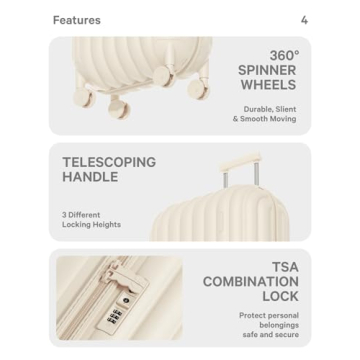 artrips Lightweight Hardside Luggage with Spinner Wheels & TSA Lock