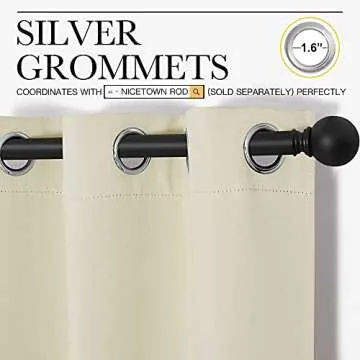 NICETOWN Room Darkening Curtain Panels - 90 Inch Elegant Drapes