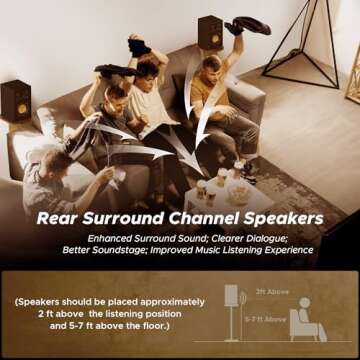 Starfavor Passive Bookshelf Speakers,2 Way Home Stereo Speakers,Passive Speakers Pair for Desktop Stereo or Home Theater Surround Sound,Boost Bass,4-inch woofer and 1.5" Aluminum Tweeter