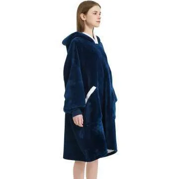 Cozy Oversized Wearable Blanket Hoodie - Fleece Comfort