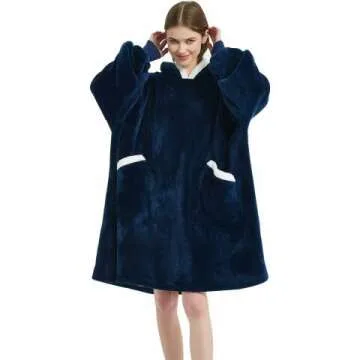 Cozy Oversized Wearable Blanket Hoodie - Fleece Comfort
