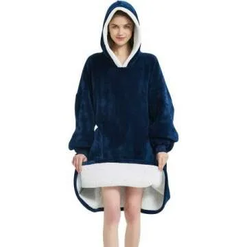 Cozy Oversized Wearable Blanket Hoodie - Fleece Comfort