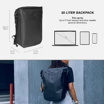 Silent Pocket SLNT Faraday Waterproof Backpack Signal Jamming Faraday Bag Protects Against Identity Theft with Signal Blocking, Protect your Data and Devices during Work, Travel, Hiking