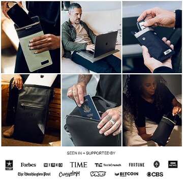 Silent Pocket SLNT Faraday Waterproof Backpack Signal Jamming Faraday Bag Protects Against Identity Theft with Signal Blocking, Protect your Data and Devices during Work, Travel, Hiking