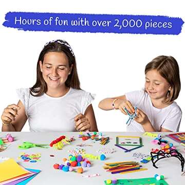 2000+ Piece Jumbo Arts & Crafts Kit - Fun for Everyone!