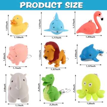 Oppaxf 9 PCS Nurse Flashlight Pediatric Nurse Flashlight Keychain Animal Flashlight Keychain Dolphin...