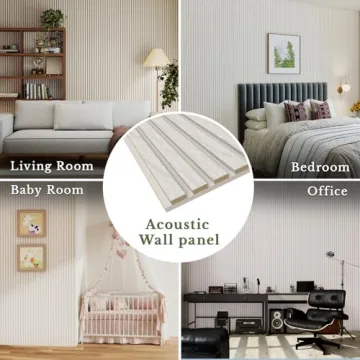 MISSDAY Wood Slat Acoustic Wall Panels for Home Decor