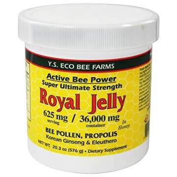 Fresh Royal Jelly + Bee Pollen, Propolis, Ginseng, Honey Mix - 36,000mg Y.S. Org 20.3 oz