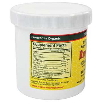 Fresh Royal Jelly + Bee Pollen, Propolis, Ginseng, Honey Mix - 36,000mg Y.S. Org 20.3 oz