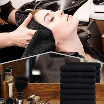 Premium Black Bleach Proof Towels for Salon and Gym