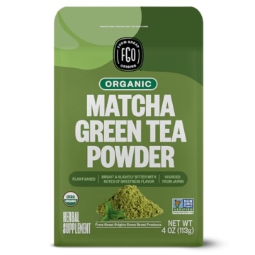 FGO Organic Matcha Green Tea Powder for Lattes and Baking