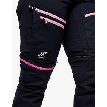 RevolutionRace Women's RVRC GP Pro Zip Off Pants, Durable, Ventilated and Convertible Pants for All Outdoor Activities, Peacemaker/Orchid Smoke, XL