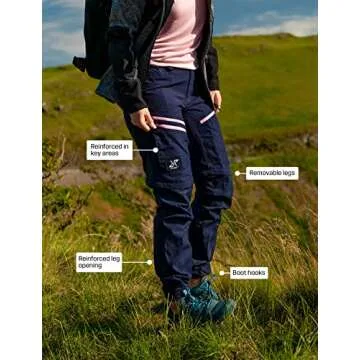 RevolutionRace Women's RVRC GP Pro Zip Off Pants, Durable, Ventilated and Convertible Pants for All Outdoor Activities, Peacemaker/Orchid Smoke, XL