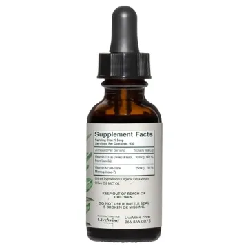 Vitamin D3 with K2 Liquid Drops for Health Support