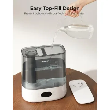 GoveeLife Smart Humidifiers for Bedroom, 6L Cool Mist Top Fill for Large Room, Humidity Sensor, Auto Mode, Schedule, 60H Quiet Runtime, WiFi Humidifier Essence Diffuser for Baby Plant, Work with Alexa