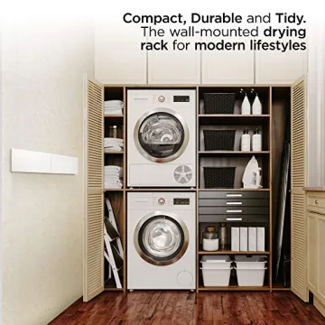 Step Up 28-INCH White Wall Mounted Laundry Drying Rack