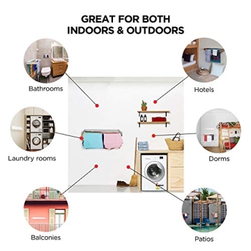 Step Up 28-INCH White Wall Mounted Laundry Drying Rack