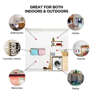 Step Up 28-INCH White Wall Mounted Laundry Drying Rack