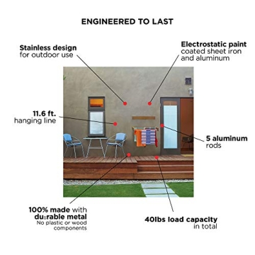 Step Up 28-INCH White Wall Mounted Laundry Drying Rack