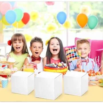 Jucoan 100 Pack White Gift Boxes for All Occasions