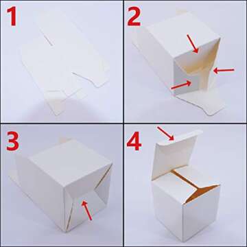 Jucoan 100 Pack White Gift Boxes for All Occasions