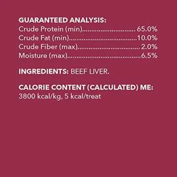 Amazon Brand - Wag Freeze-Dried Raw Single Ingredient Dog Treats, Beef Liver, 3.3 Ounce (Pack of 1)
