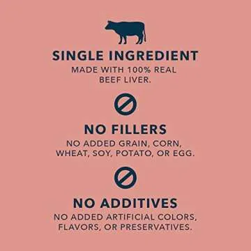Amazon Brand - Wag Freeze-Dried Raw Single Ingredient Dog Treats, Beef Liver, 3.3 Ounce (Pack of 1)