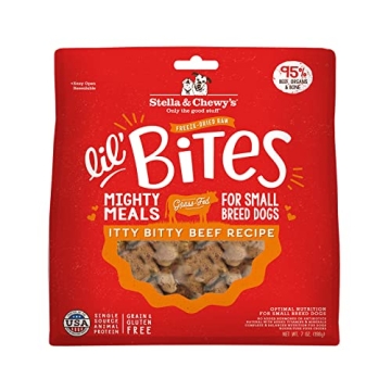 Stella & Chewy's Freeze-Dried Raw Lil' Bites Itty Bitty Beef Recipe for Small Breeds - 7 oz. Pack