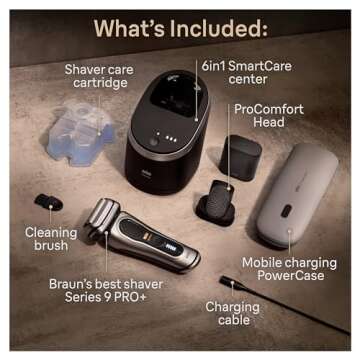Braun Series 9 PRO+ Electric Shaver, Shaving Kit with 5 Pro Shave Elements and ProComfort Head, Smar...