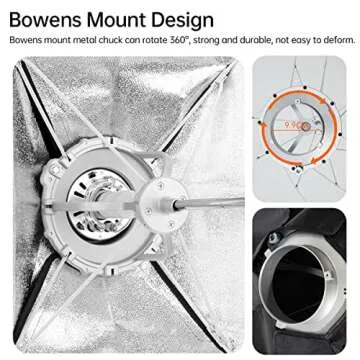 Godox SB-UE 37.5 inches/95cm Octagon Umbrella Softbox Reflector with Honeycomb Grid and Carrying Bag, Portable Umbrella Bowens Mount Soft Box for Camera Flash Studio Strobe Flash Product Photography