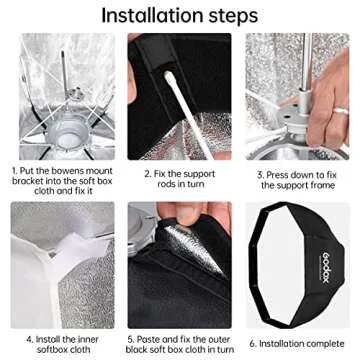 Godox SB-UE 37.5 inches/95cm Octagon Umbrella Softbox Reflector with Honeycomb Grid and Carrying Bag, Portable Umbrella Bowens Mount Soft Box for Camera Flash Studio Strobe Flash Product Photography