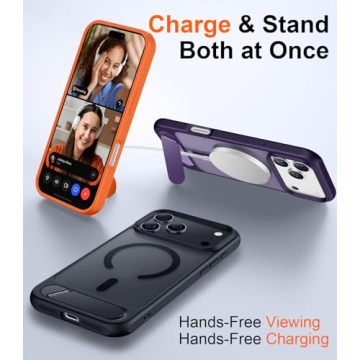 Temdan iPhone 17 Pro Max Case with Kickstand & MagSafe