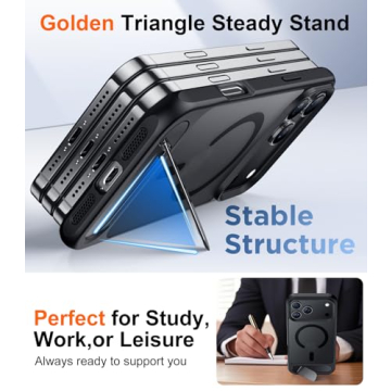 Temdan iPhone 17 Pro Max Case with Kickstand & MagSafe