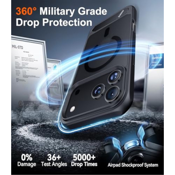 Temdan iPhone 17 Pro Max Case with Kickstand & MagSafe