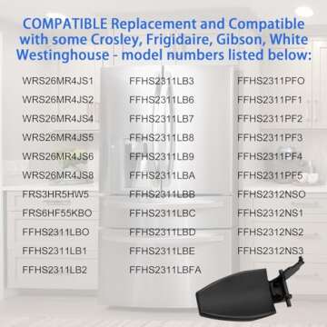 241682003 Refrigerator Water Dispenser Lever (Black) Replaces AP3965193, 1196652, 5304422026, AH1526383, Compatible with Frigidaire/Westinghouse/Kenmore