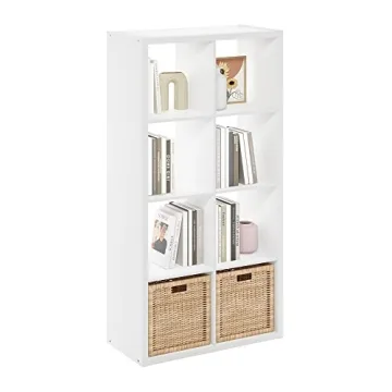 Furinno 8-Cube Storage Organizer for Stylish Home Solutions