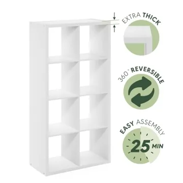 Furinno 8-Cube Storage Organizer for Stylish Home Solutions