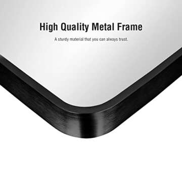 ITSRG Floor Mirror, Full Length Mirror with Stand, Arched Wall Mirror, Mirror Full Length, Black Floor Mirror Freestanding, Wall Mounted Mirror for Bedroom Living Room, Black