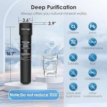 Waterdrop 15UA Under Sink Water Filter System, Reduces Lead, Chlorine, Bad Taste & Odor, Under Count...