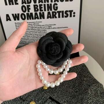 Chic Camellia Flower Pearl Brooch for Weddings and Special Occasions