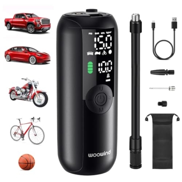 Woowind Portable Tire Inflator for Cars & Bikes