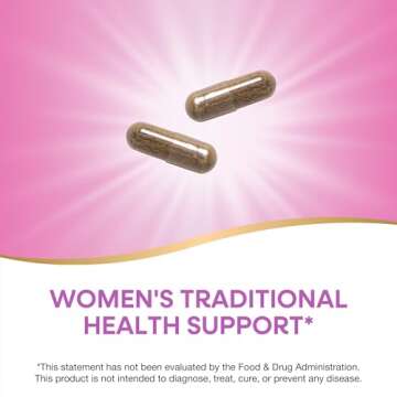 Nature's Way Raspberry Leaf, Traditional Support for Women's Health*, 640 mg per 2-Capsule Serving, Vegan, Non-GMO Project Verified, 100 Capsules (Packaging May Vary)